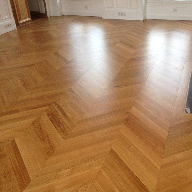 Chevron Flooring 500x90x20mm Oak Standard  Nature oiled