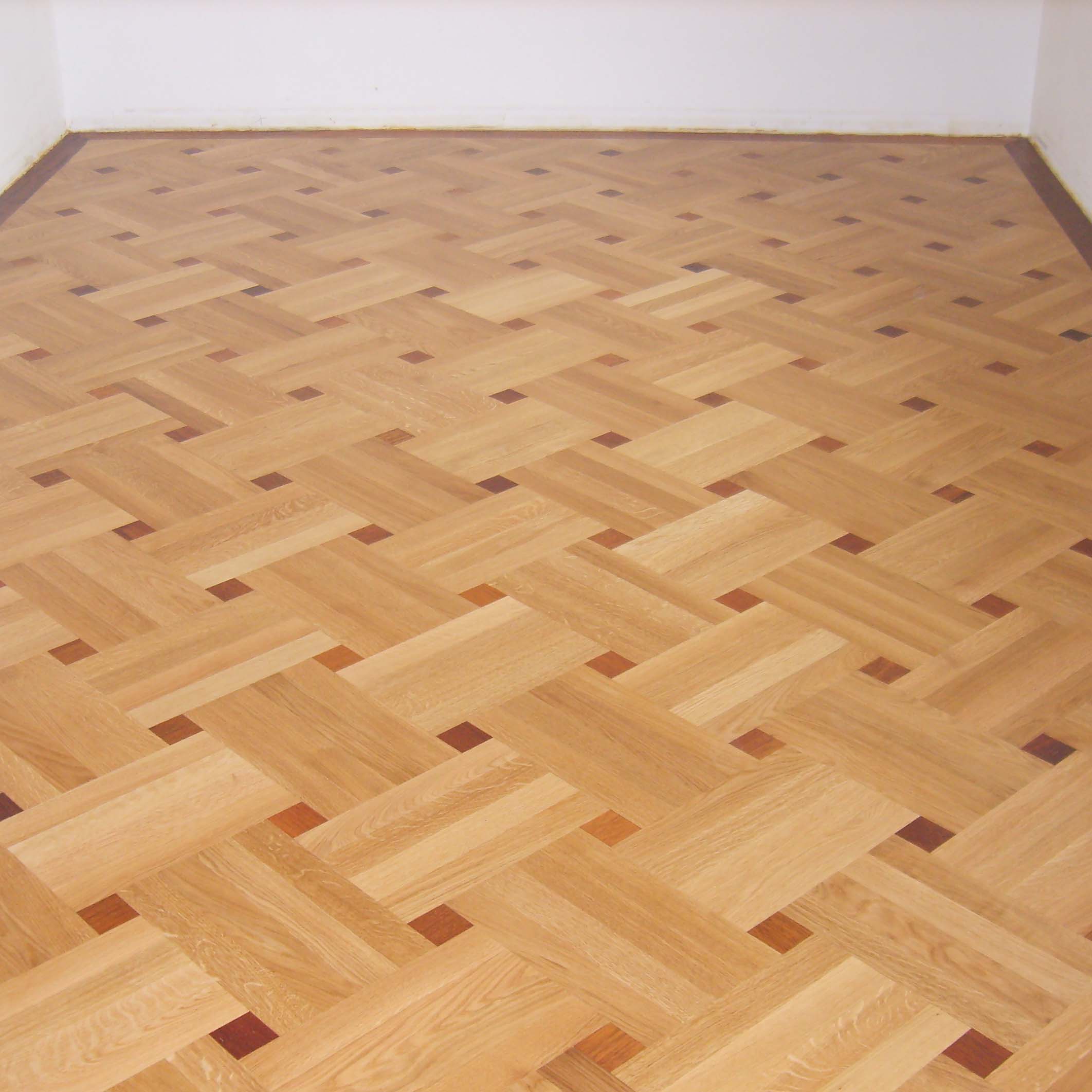 1.Basket Weave parquet with merbau inlays